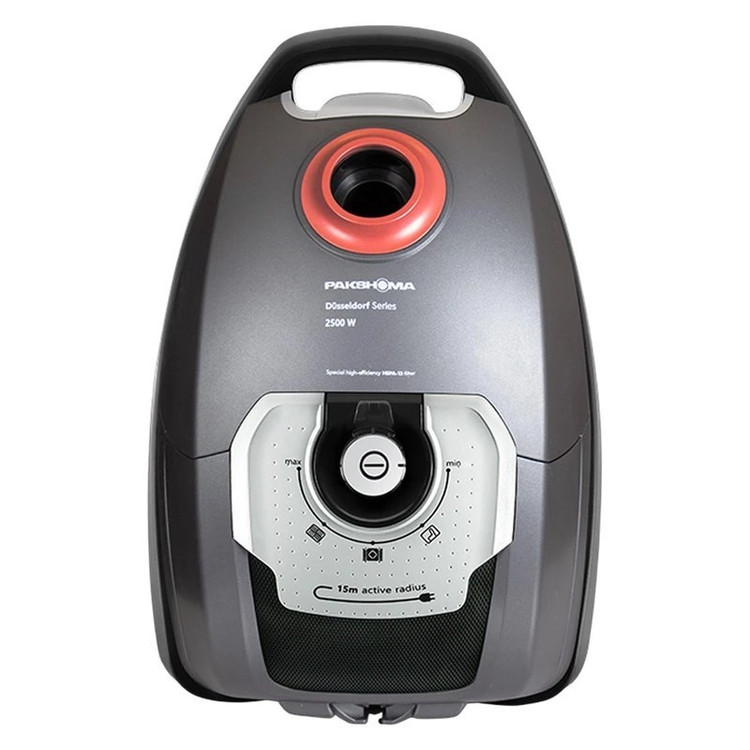 جاروبرقی کیسهدار پاکشوما مدل PVC 5125 G با موتور 2500 وات لوله کنفی
